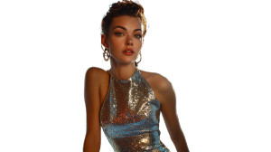 Futuristic Fashionista Portrait Vinyl Car Decal Sticker – Waterproof & UV-Resistant 8"