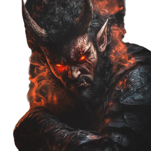 Furious Devil King Vinyl Car Decal Sticker – Waterproof & UV-Resistant 8"