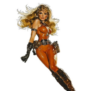 Barbarella Vinyl Car Decal Sticker – Waterproof & UV-Resistant 8" Barbarella Vinyl Car Decal Sticker – Waterproof & UV-Resistant 8"