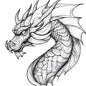 Dragon Head Coloring V2 Vinyl Car Decal Sticker – Waterproof & UV-Resistant 8"