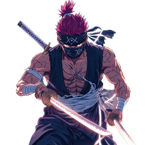 Ninja Pirate Swordsman Vinyl Car Decal Sticker – Waterproof & UV-Resistant 8" Ninja Pirate Swordsman Vinyl Car Decal Sticker – Waterproof & UV-Resistant 8"