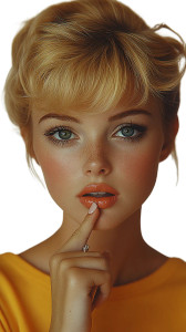 Vintage Blonde Woman V2 Vinyl Car Decal Sticker – Waterproof & UV-Resistant 8"