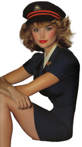 1980S Flight Attendant V8 Vinyl Car Decal Sticker – Waterproof & UV-Resistant 8"