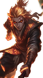 Fiery Rengoku Champion Vinyl Car Decal Sticker – Waterproof & UV-Resistant 8"