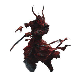 Red Dragon Monk Vinyl Car Decal Sticker – Waterproof & UV-Resistant 8"