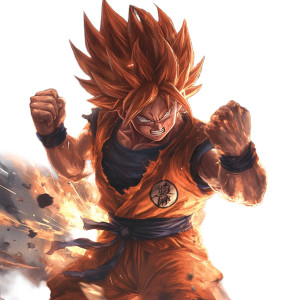 Goku Super Saiyan V4 Vinyl Car Decal Sticker – Waterproof & UV-Resistant 8"