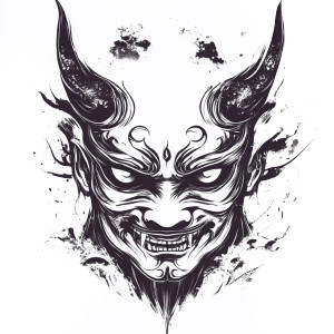 Oni Mask V8 Vinyl Car Decal Sticker – Waterproof & UV-Resistant 8" Oni Mask V8 Vinyl Car Decal Sticker – Waterproof & UV-Resistant 8"