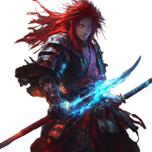 Samurai Of Twilight Vinyl Car Decal Sticker – Waterproof & UV-Resistant 8"