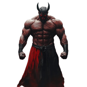 Demonic Muscle Figure Vinyl Car Decal Sticker – Waterproof & UV-Resistant 8"