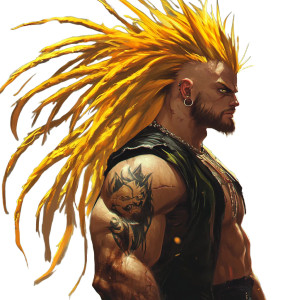 Punk Saiyan Goku Vinyl Car Decal Sticker – Waterproof & UV-Resistant 8"