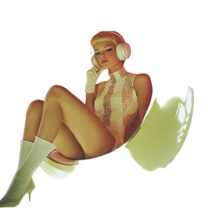 Retrofuturistic Fashion Model Vinyl Car Decal Sticker – Waterproof & UV-Resistant 8"