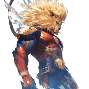 Lion All Might Vinyl Car Decal Sticker – Waterproof & UV-Resistant 8"