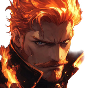 Escanor Flaming Face V2 Vinyl Car Decal Sticker – Waterproof & UV-Resistant 8"