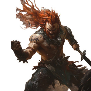 Raging Half-Elf Barbarian Vinyl Car Decal Sticker – Waterproof & UV-Resistant 8" Raging Half-Elf Barbarian Vinyl Car Decal Sticker – Waterproof & UV-Resistant 8"