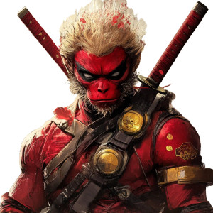 Monkey King Deadpool Vinyl Car Decal Sticker – Waterproof & UV-Resistant 8"
