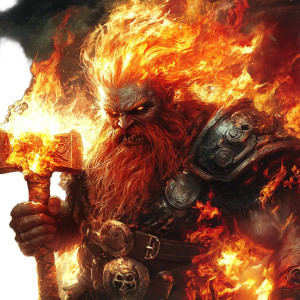 Demonic Dwarf Warrior Vinyl Car Decal Sticker – Waterproof & UV-Resistant 8"