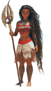 Disney-Style Moana Character Vinyl Car Decal Sticker – Waterproof & UV-Resistant 8"