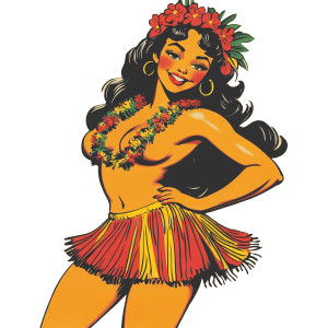 Hawaiian Hula Girl Vinyl Car Decal Sticker – Waterproof & UV-Resistant 8" Hawaiian Hula Girl Vinyl Car Decal Sticker – Waterproof & UV-Resistant 8"
