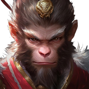 Anime Monkey King V3 Vinyl Car Decal Sticker – Waterproof & UV-Resistant 8"