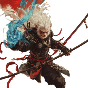 Monkey King Portrait V4 Vinyl Car Decal Sticker – Waterproof & UV-Resistant 8"