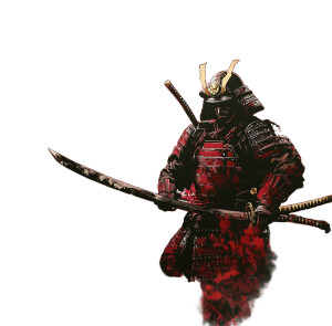 Samurai Cherry Blossom V2 Vinyl Car Decal Sticker – Waterproof & UV-Resistant 8"