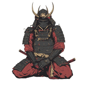 Samurai In Armor V5 Vinyl Car Decal Sticker – Waterproof & UV-Resistant 8" Samurai In Armor V5 Vinyl Car Decal Sticker – Waterproof & UV-Resistant 8"