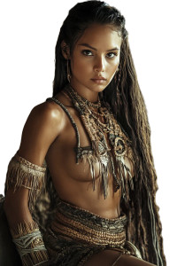 Sea Tribes Girl Vinyl Car Decal Sticker – Waterproof & UV-Resistant 8"