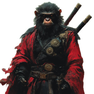 Dark Monkey King V2 Vinyl Car Decal Sticker – Waterproof & UV-Resistant 8"