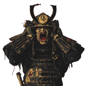 Melting Samurai Scream Vinyl Car Decal Sticker – Waterproof & UV-Resistant 8"