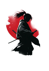 Samurai Boy Design Vinyl Car Decal Sticker – Waterproof & UV-Resistant 8"