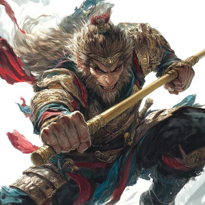 Wukong In Battle Vinyl Car Decal Sticker – Waterproof & UV-Resistant 8" Wukong In Battle Vinyl Car Decal Sticker – Waterproof & UV-Resistant 8"