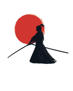 Kendo Fighter Silhouette Vinyl Car Decal Sticker – Waterproof & UV-Resistant 8"