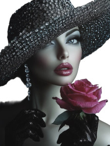 Elegant Diamond Lady Vinyl Car Decal Sticker – Waterproof & UV-Resistant 8"