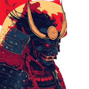 Oni Samurai V2 Vinyl Car Decal Sticker – Waterproof & UV-Resistant 8"
