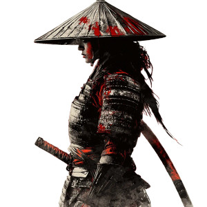 Bushido Female Warrior Vinyl Car Decal Sticker – Waterproof & UV-Resistant 8"