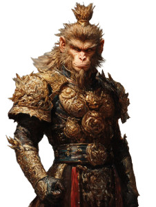 Monkey King Portrait V18 Vinyl Car Decal Sticker – Waterproof & UV-Resistant 8"