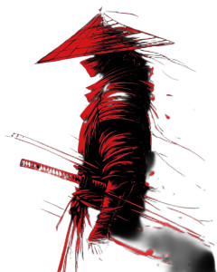Red Samurai V3 Vinyl Car Decal Sticker – Waterproof & UV-Resistant 8"