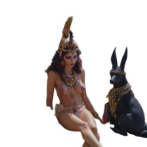 Cleopatra At Beach Vinyl Car Decal Sticker – Waterproof & UV-Resistant 8"