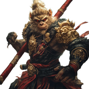 Wukong Warrior Portrait Vinyl Car Decal Sticker – Waterproof & UV-Resistant 8"