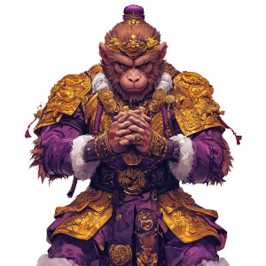 Monkey King Design Vinyl Car Decal Sticker – Waterproof & UV-Resistant 8"