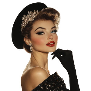 Vintage Glamorous Sketch Vinyl Car Decal Sticker – Waterproof & UV-Resistant 8"