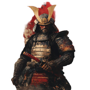 Shogun Soldier Art Vinyl Car Decal Sticker – Waterproof & UV-Resistant 8"