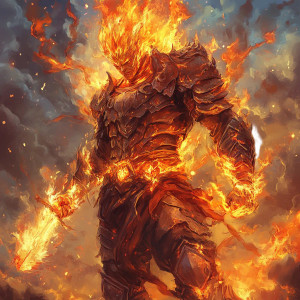 Fire Genasi Warrior Vinyl Car Decal Sticker – Waterproof & UV-Resistant 8" Fire Genasi Warrior Vinyl Car Decal Sticker – Waterproof & UV-Resistant 8"