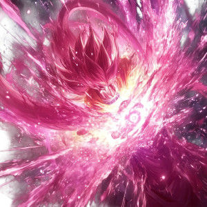 Super Saiyan Rose Vinyl Car Decal Sticker – Waterproof & UV-Resistant 8"
