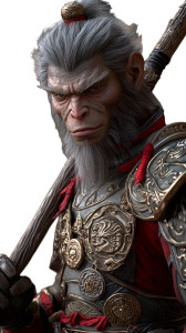 Wukong In Armor V2 Vinyl Car Decal Sticker – Waterproof & UV-Resistant 8"