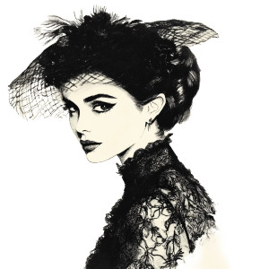 Vintage Fashion Illustration Vinyl Car Decal Sticker – Waterproof & UV-Resistant 8" Vintage Fashion Illustration Vinyl Car Decal Sticker – Waterproof & UV-Resistant 8"