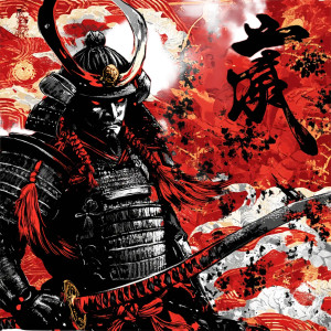 Majestic Samurai Pattern Vinyl Car Decal Sticker – Waterproof & UV-Resistant 8"