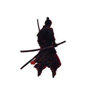 Lone Samurai Vinyl Car Decal Sticker – Waterproof & UV-Resistant 8"