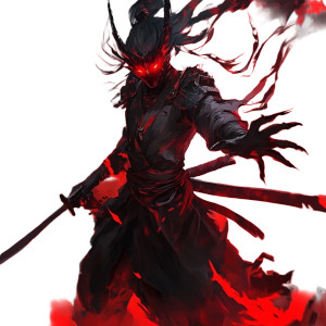 Evil Demon Ninja Vinyl Car Decal Sticker – Waterproof & UV-Resistant 8"