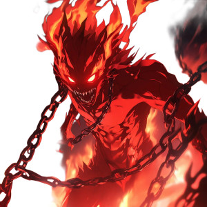 Fire-Red Demon Vinyl Car Decal Sticker – Waterproof & UV-Resistant 8" Fire-Red Demon Vinyl Car Decal Sticker – Waterproof & UV-Resistant 8"